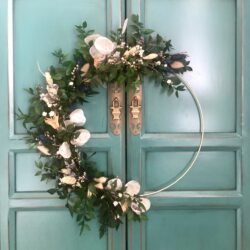 Couronne de fleurs séchées