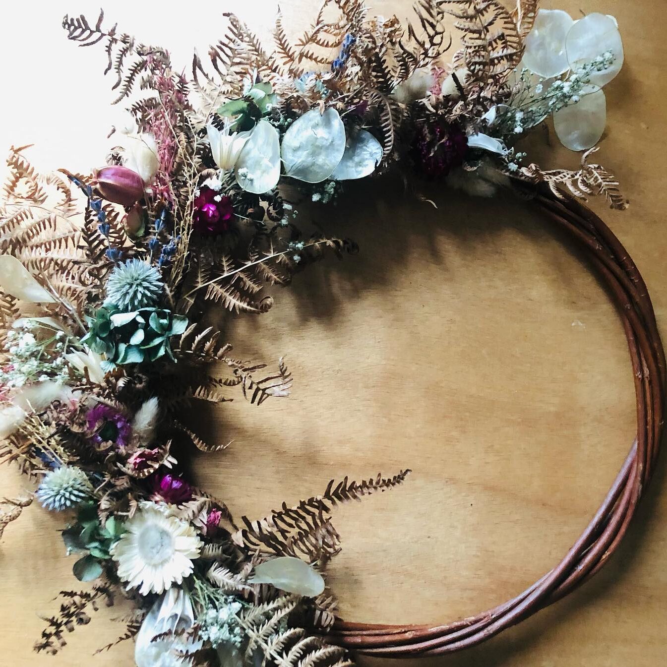 CouronneFleursSecheesFougere